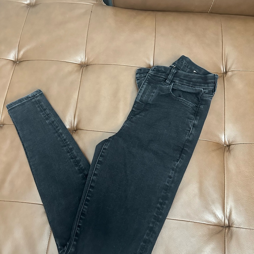 American Eagle Outfitters Women's Dark Gray Skinny Jeans